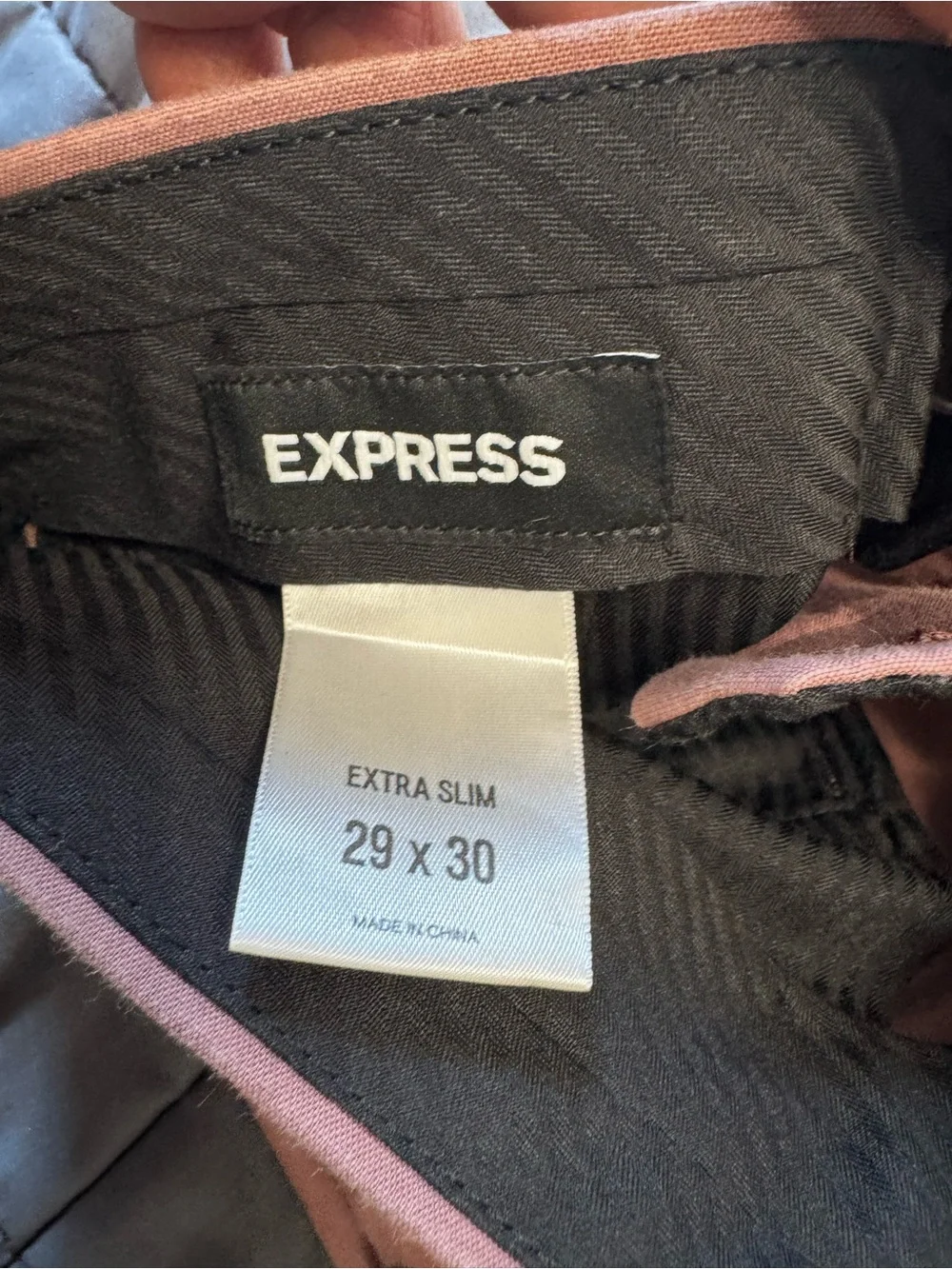 Express Men's Muave Single-Breasted Two-Button Blazer and Slacks